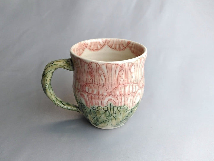 Peony Flower Mug Red - Crafted By Yoshihei Kato