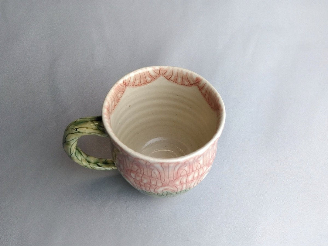 Peony Flower Mug Red - Crafted By Yoshihei Kato