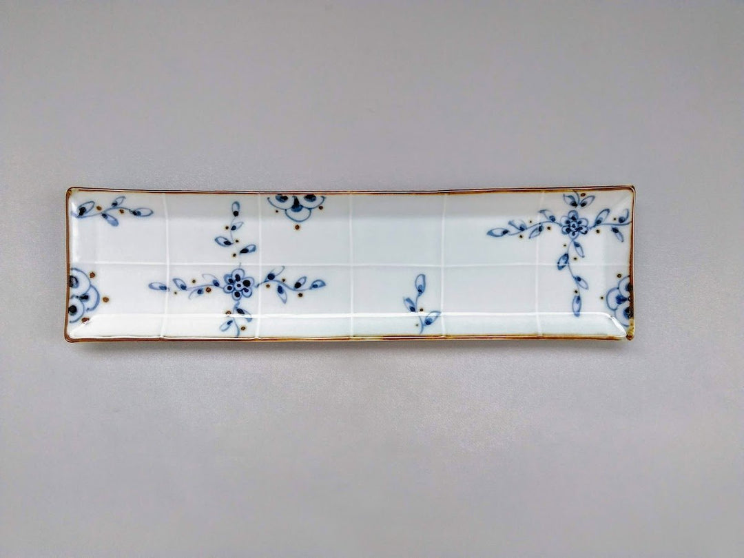 Vine Arabesque Long Plate - Crafted By Tokushichi Kiln