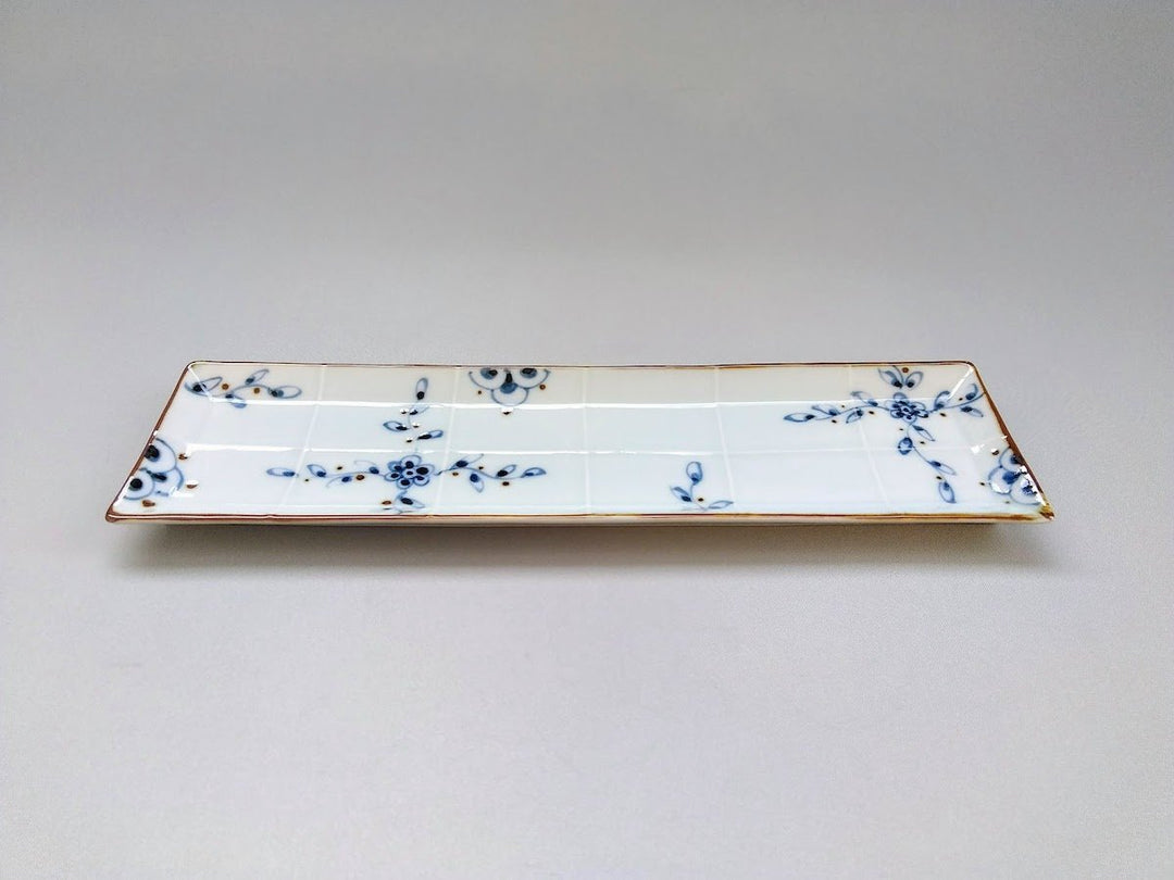 Vine Arabesque Long Plate - Crafted By Tokushichi Kiln