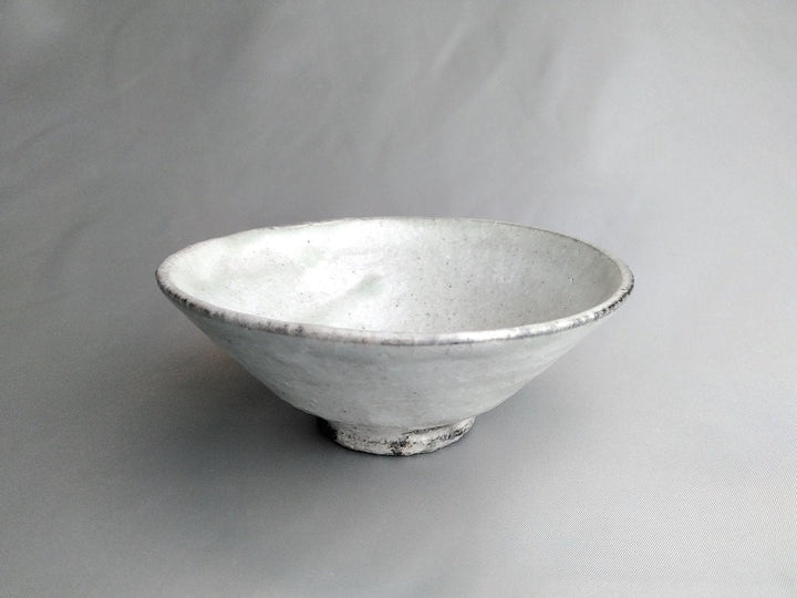 White Slip Flat Rice Bowl Small - Crafted By Seiji Okuda