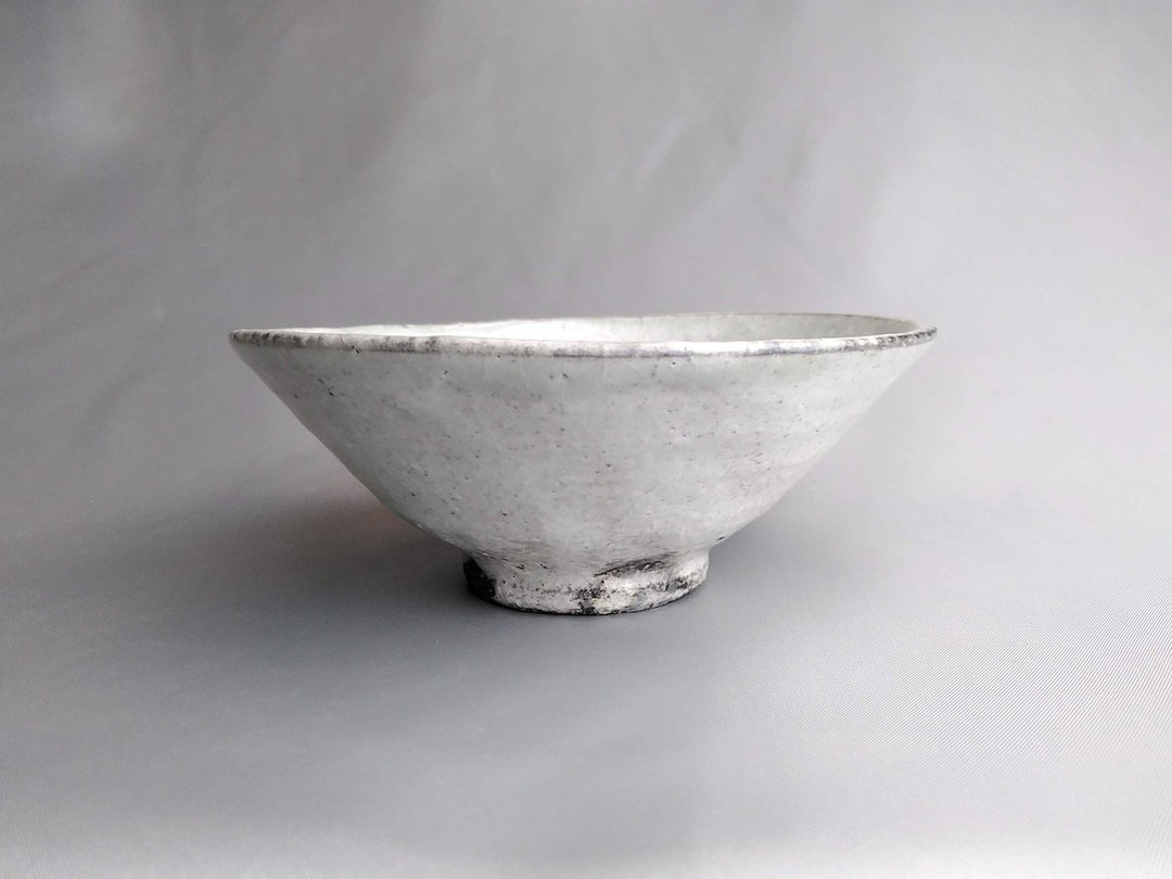 White Slip Flat Rice Bowl Small - Crafted By Seiji Okuda