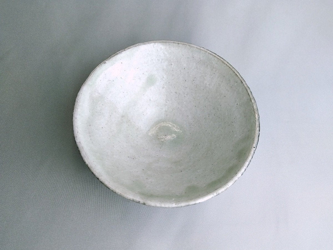 White Slip Flat Rice Bowl Small - Crafted By Seiji Okuda