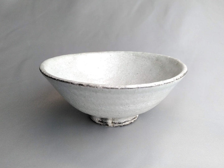 White Slip Flat Rice Bowl size - Crafted By Seiji Okuda