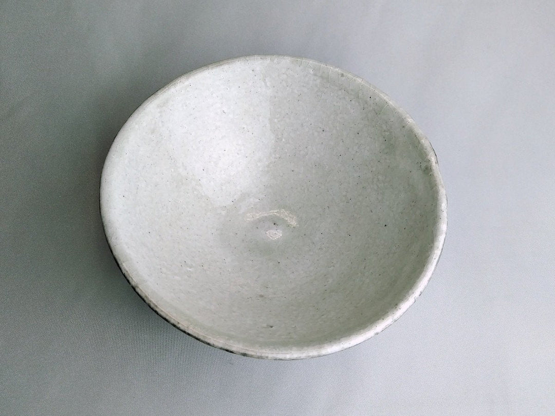 White Slip Flat Rice Bowl size - Crafted By Seiji Okuda