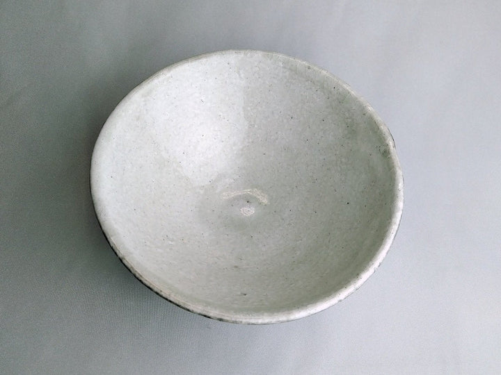 White Slip Flat Rice Bowl size - Crafted By Seiji Okuda