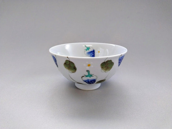 Watercolor Strawberry Rice Bowl Large - Crafted By Tokushichi Kiln