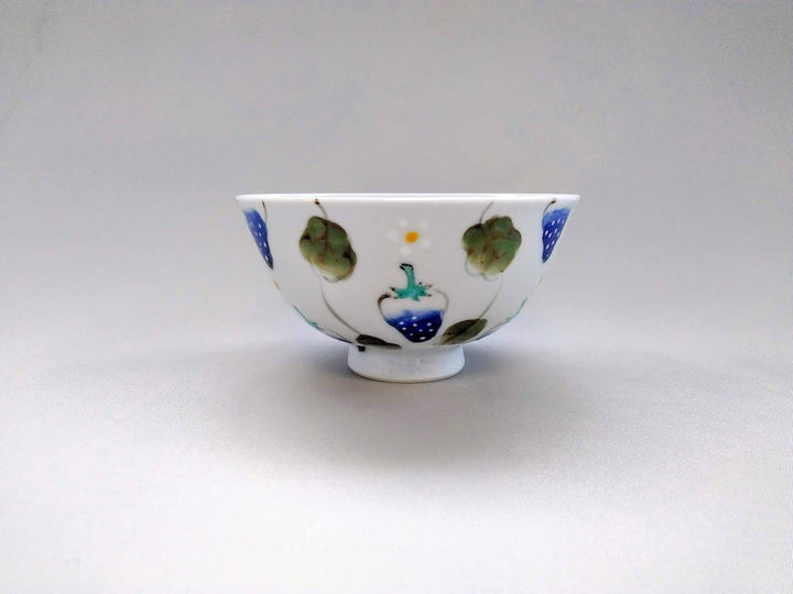 Watercolor Strawberry Rice Bowl Large - Crafted By Tokushichi Kiln