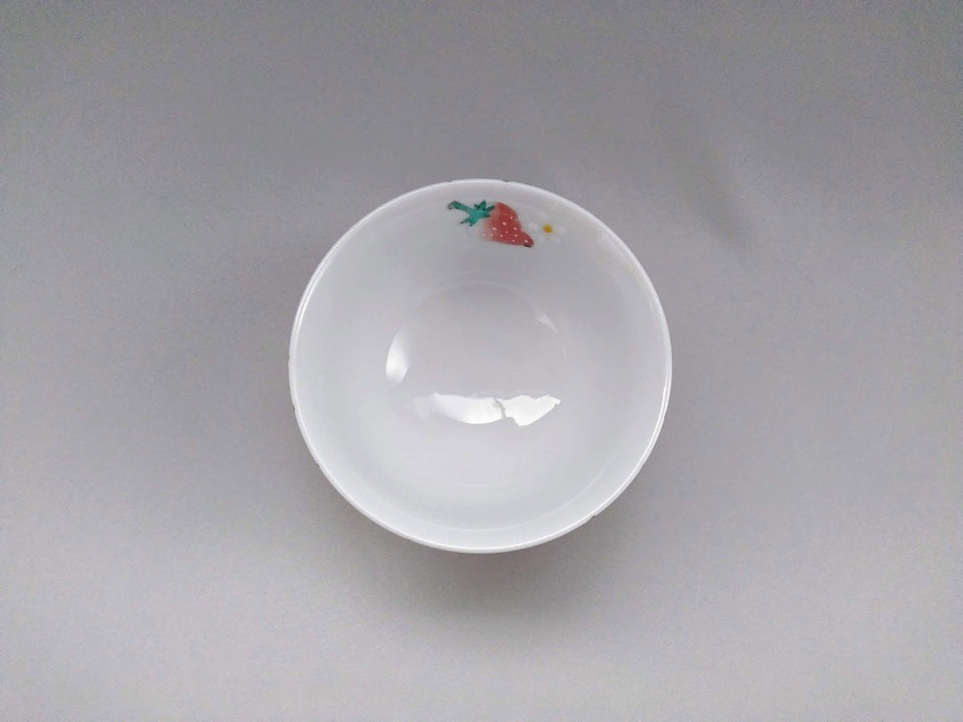 Watercolor Strawberry Rice Bowl Small - Crafted By Tokushichi Kiln