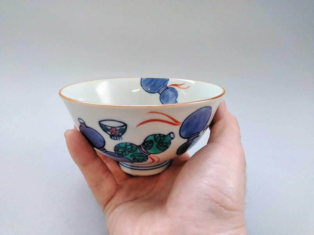 Gourd Pattern Rice Bowl Large - Crafted By Tokushichi Kiln