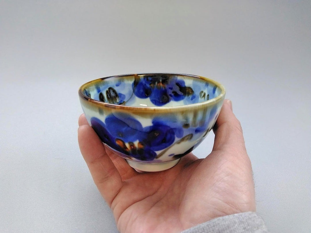 Underglazed Floral Rice Bowl Small - Crafted By Chojuro kiln