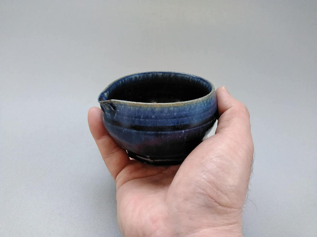 Deep Blue Glazed Katakuchi Small Bowl - Crafted By Kazuhito Yamamoto