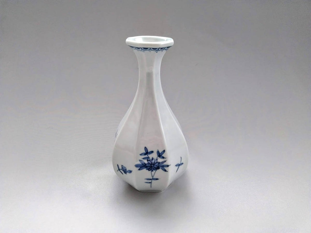 Old Underglazed Octagonal Vase - Crafted By Bunzo Kiln