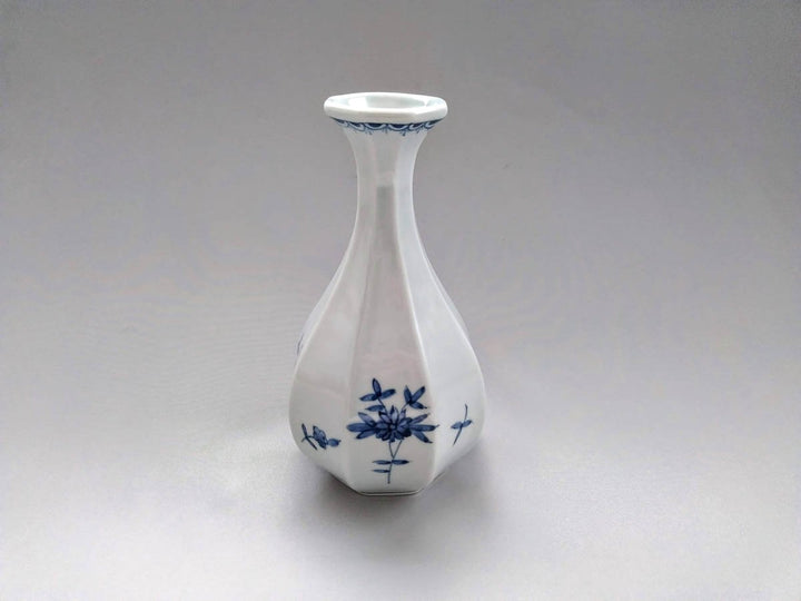 Old Underglazed Octagonal Vase - Crafted By Bunzo Kiln