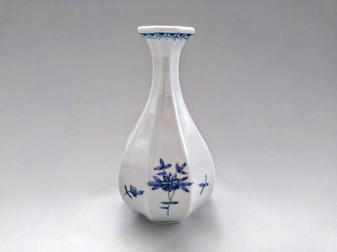 Old Underglazed Octagonal Vase - Crafted By Bunzo Kiln