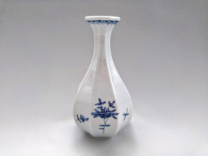 Old Underglazed Octagonal Vase - Crafted By Bunzo Kiln