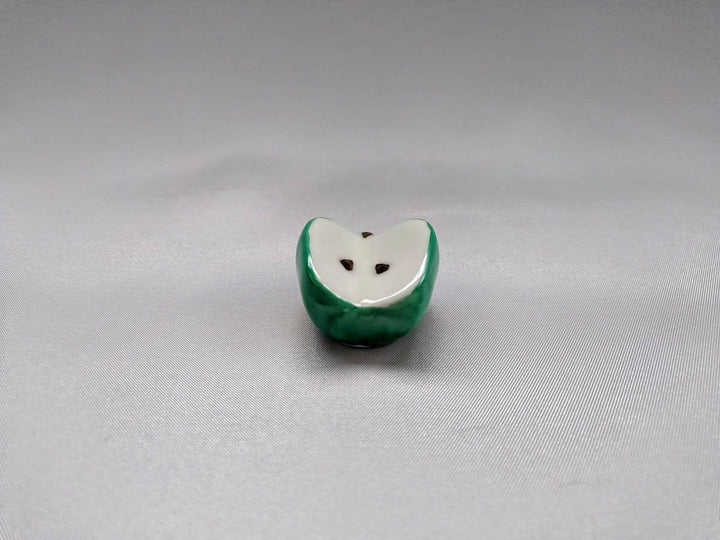 Nishiki Apple Chopstick Rest Green - Crafted By Koyo Kiln