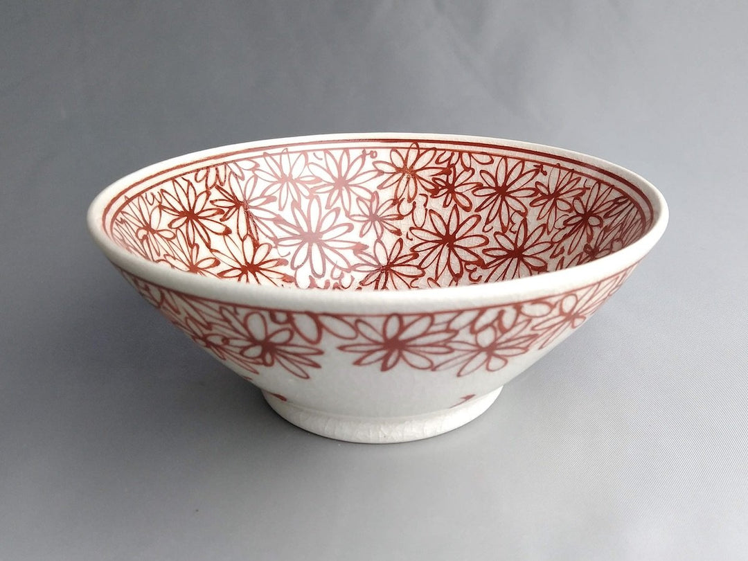 Hanazume Flat Small Bowl Red - Crafted By Kikaku Pottery