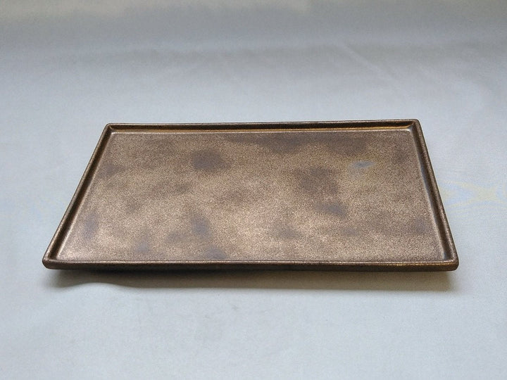 Gold Clay Glazed Long Square Plate - Crafted By Kikaku Pottery