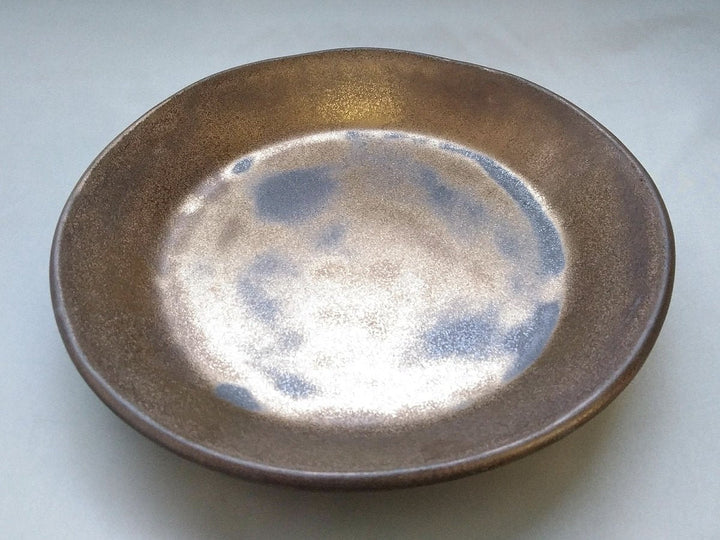 Gold Clay Glazed 7-Sun Deep Plate - Crafted By Kikaku Pottery