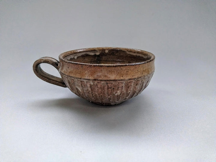 Ridged Soup Cup Mocha - Crafted By Kiyohide Yokoi