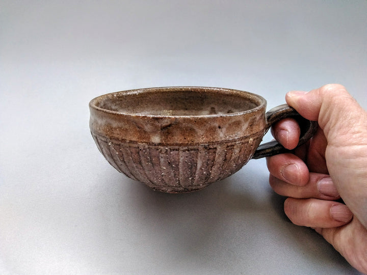 Ridged Soup Cup Mocha - Crafted By Kiyohide Yokoi