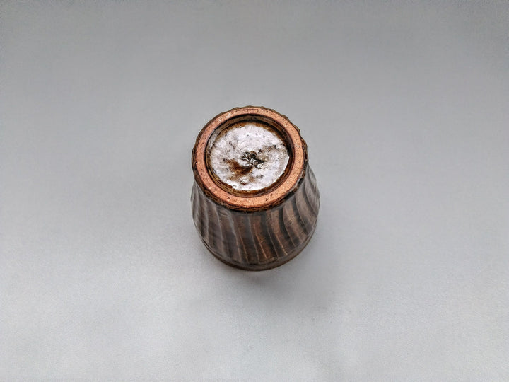 Ridged Warp Free Cup Amber - Crafted By Kiyohide Yokoi