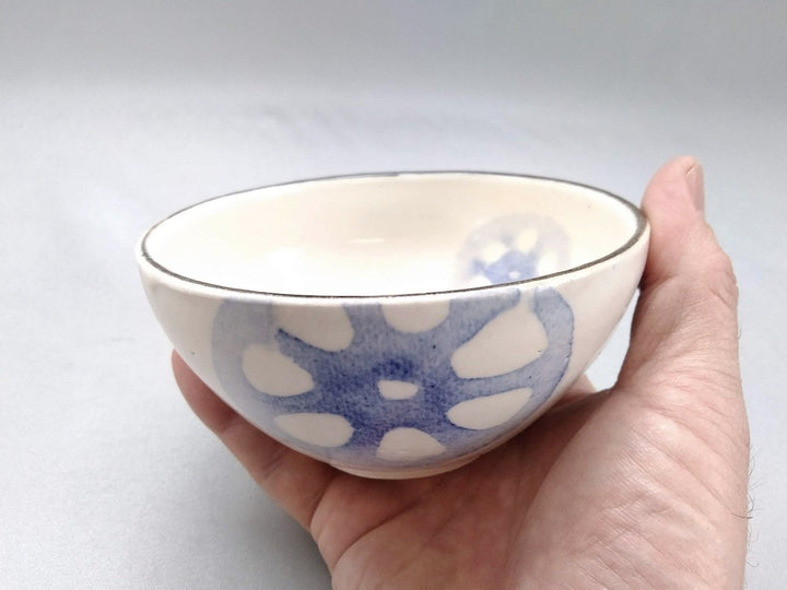 WAshi-Underglazed lotus root Rice Bowl - Crafted By Yasumi Pottery