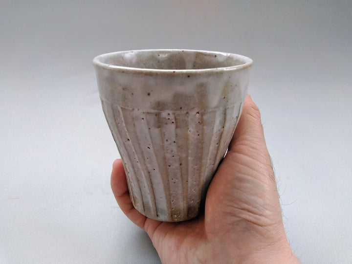 Ridged Warp Free Cup White - Crafted By Kiyohide Yokoi