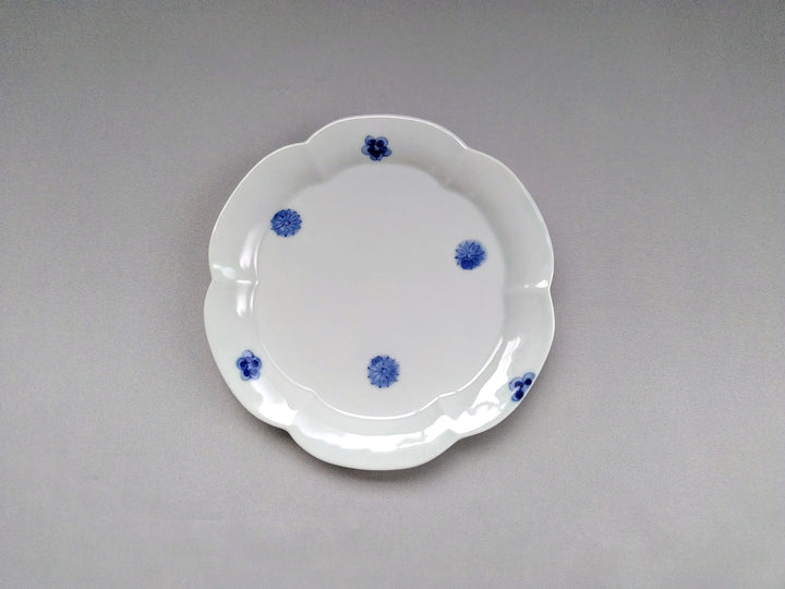 Rinka Plate M Underglazed Small Flower Chirashi - Crafted By Koyo Kiln