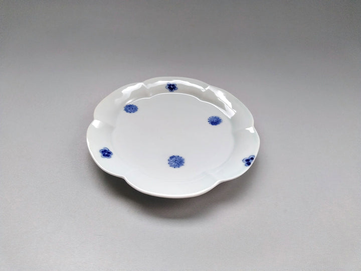 Rinka Plate M Underglazed Small Flower Chirashi - Crafted By Koyo Kiln