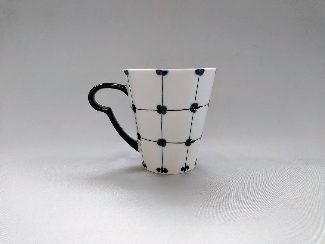 Dotted Checkered Mug Blue - Crafted By Fukuho Kiln