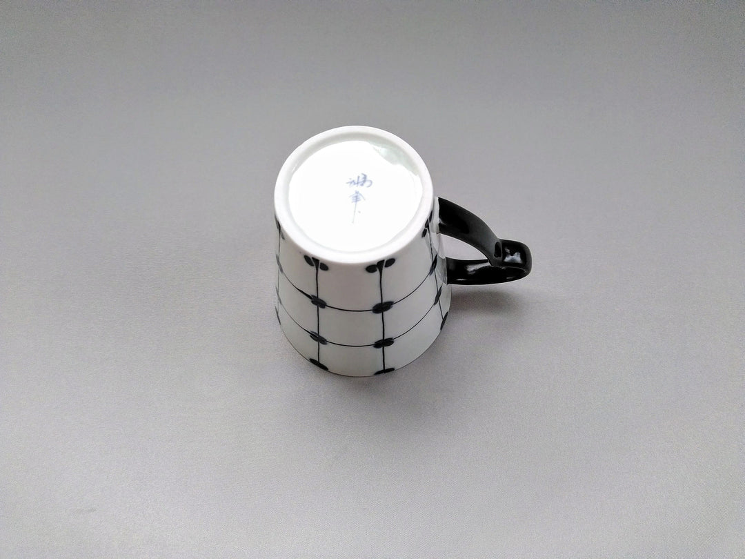 Dotted Checkered Mug Blue - Crafted By Fukuho Kiln