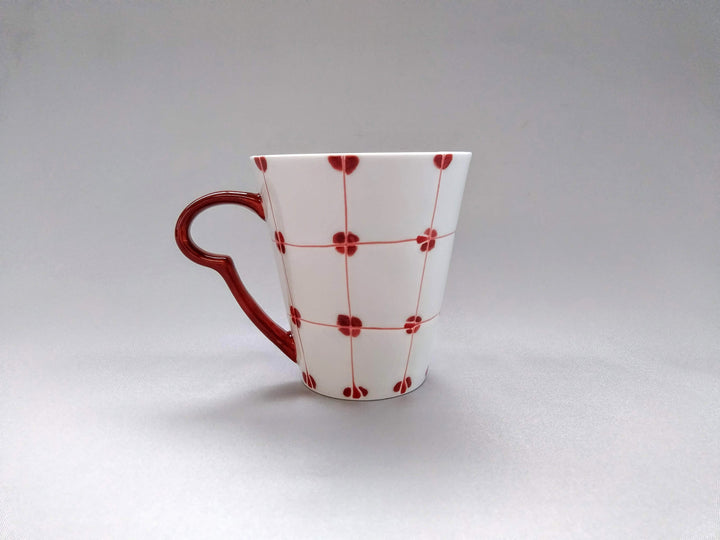 Dotted Checkered Mug Red - Crafted By Fukuho Kiln