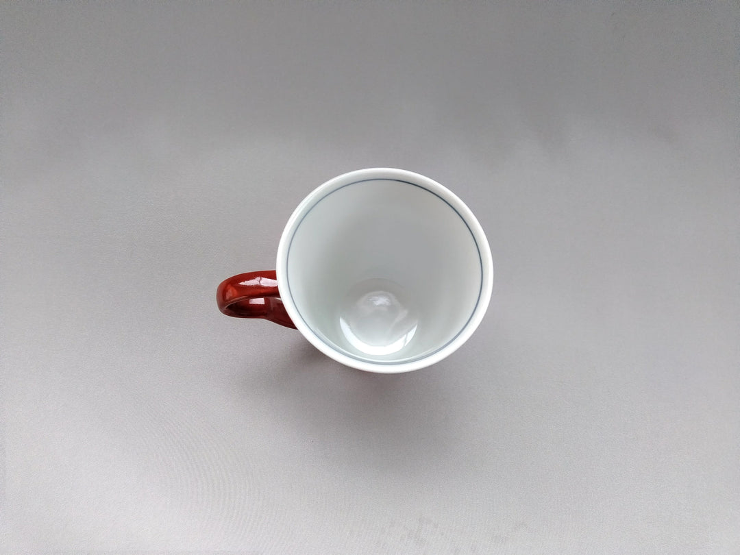 Dotted Checkered Mug Red - Crafted By Fukuho Kiln