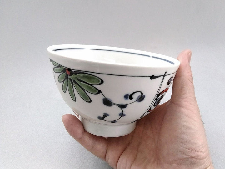 Furyo hand Rice Bowl Green - Crafted By Fukuho Kiln