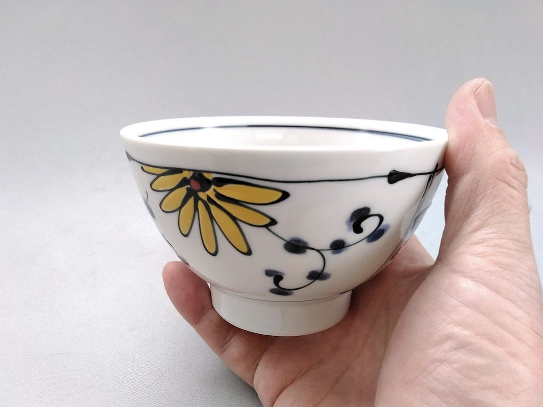 Furong hand Rice Bowl Yellow - Crafted By Fukuho Kiln