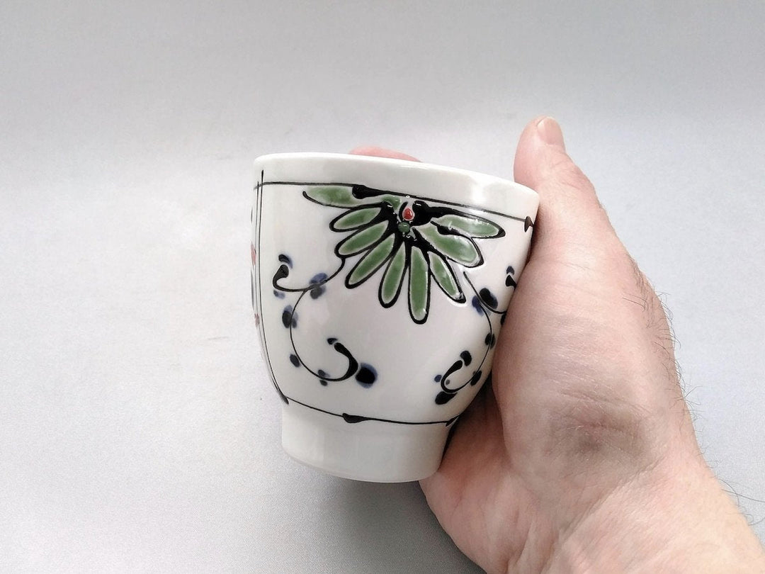 Fuyo hand Tea Cup Green - Crafted By Fukuho Kiln