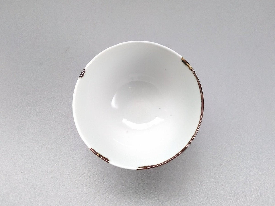 Half line Rice Bowl Red - Crafted By Fukuho Kiln