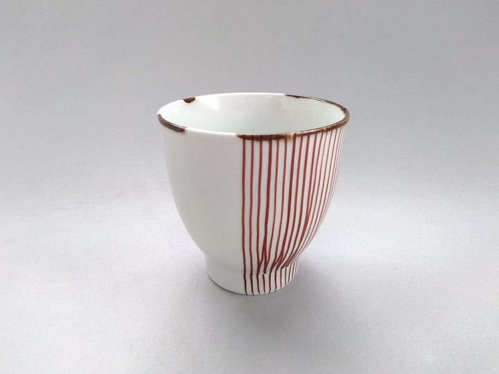 Half line Tea Cup Red - Crafted By Fukuho Kiln