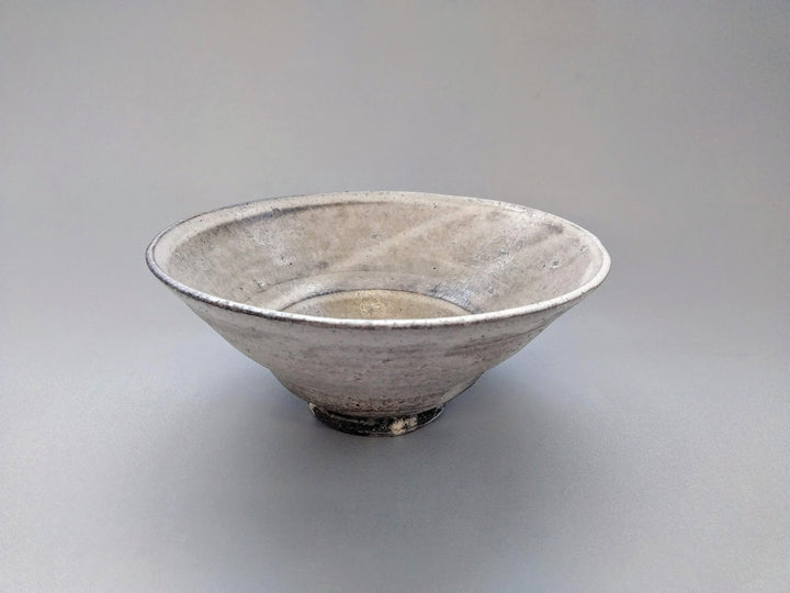 White Slip Ash Glazed Rim Deep Bowl - Crafted By Seiji Okuda