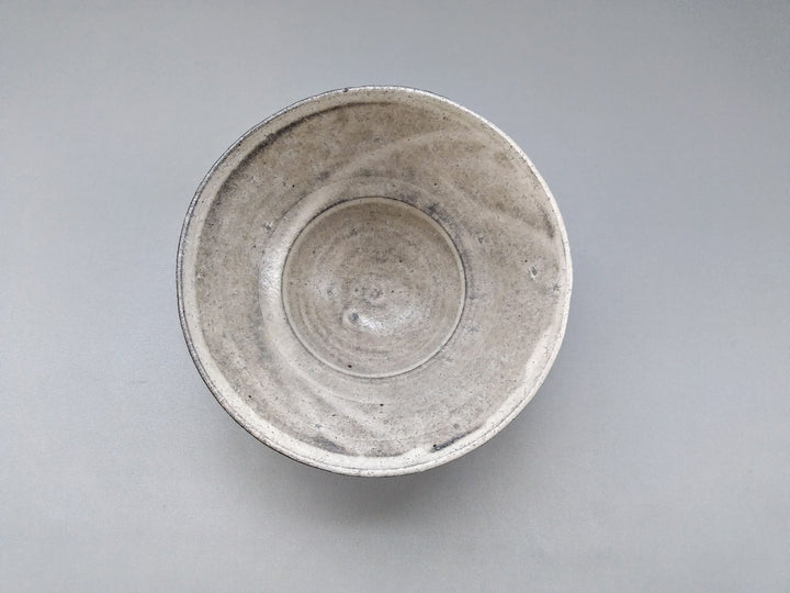 White Slip Ash Glazed Rim Deep Bowl - Crafted By Seiji Okuda