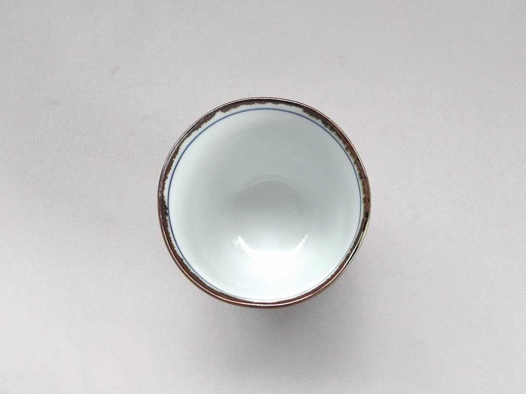 Dark Flower Hexagonal hill Tea Cup Green - Crafted By Fukuho Kiln