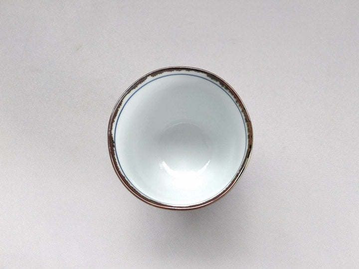 Dark Flower Hexagonal hill Tea Cup Green - Crafted By Fukuho Kiln