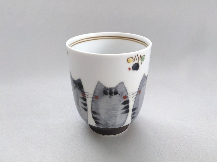 Japanese paper Underglazed cat Cup size - Crafted By Soramoe Pottery