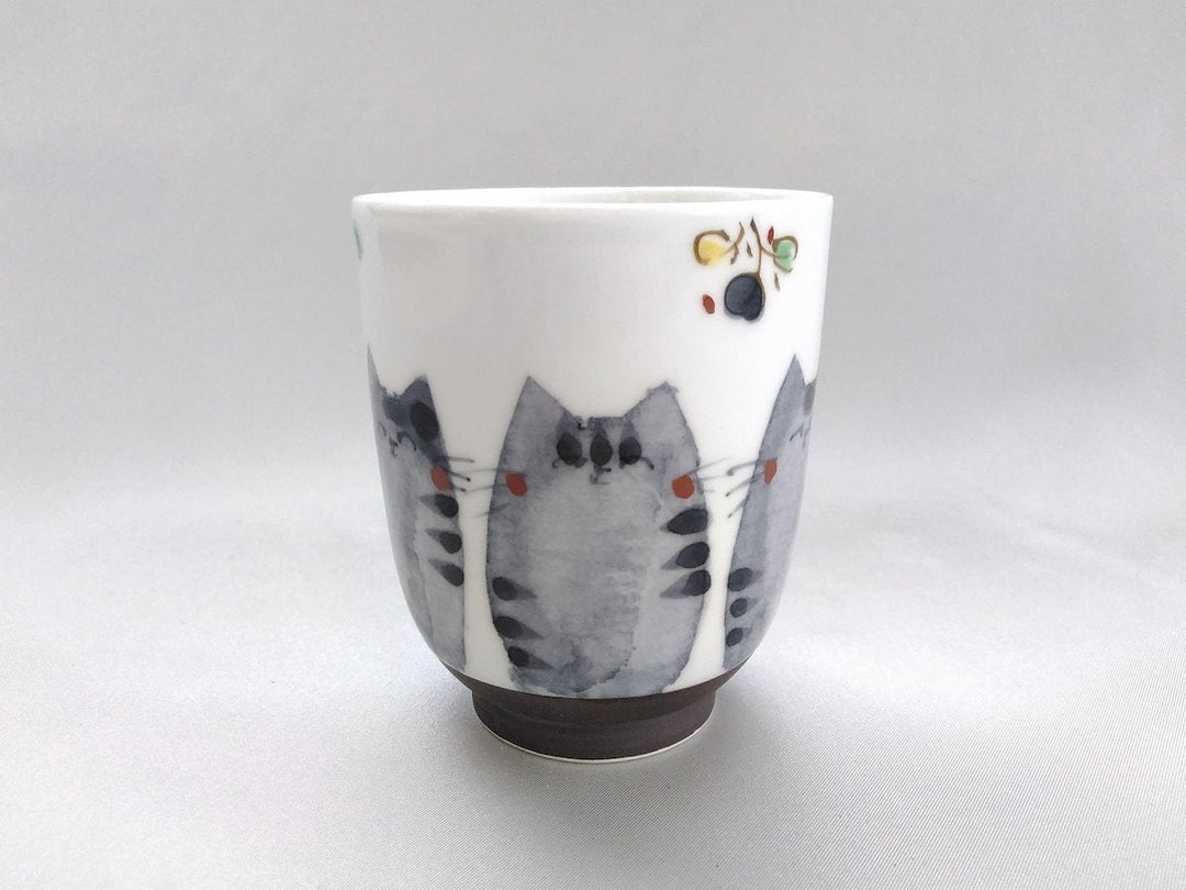 Japanese paper Underglazed cat Cup size - Crafted By Soramoe Pottery