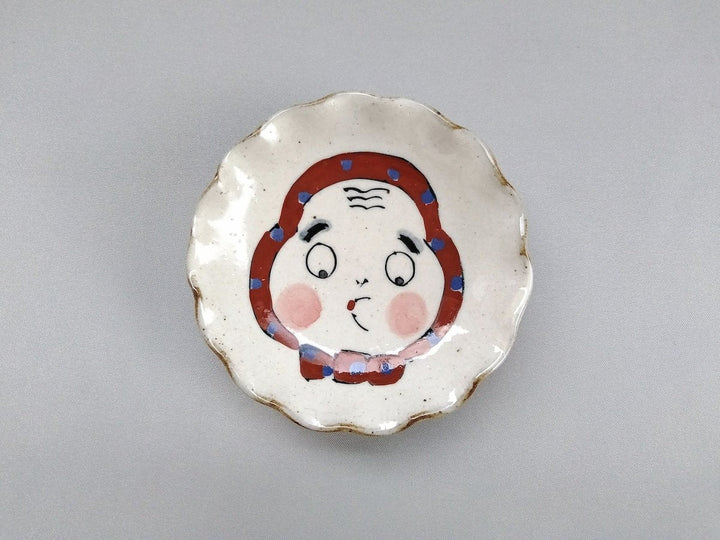 Hyottoko Flower Small Plate - Crafted By Pottery Raku