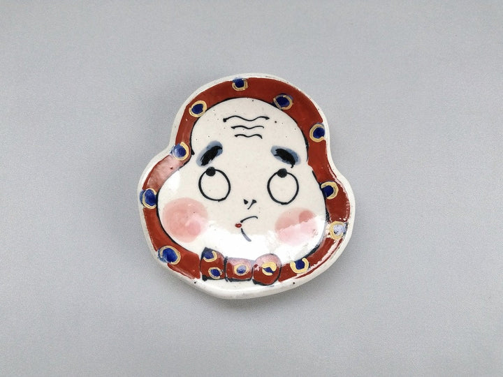 Hyottoko face-Shaped Small Plate - Crafted By Pottery Raku