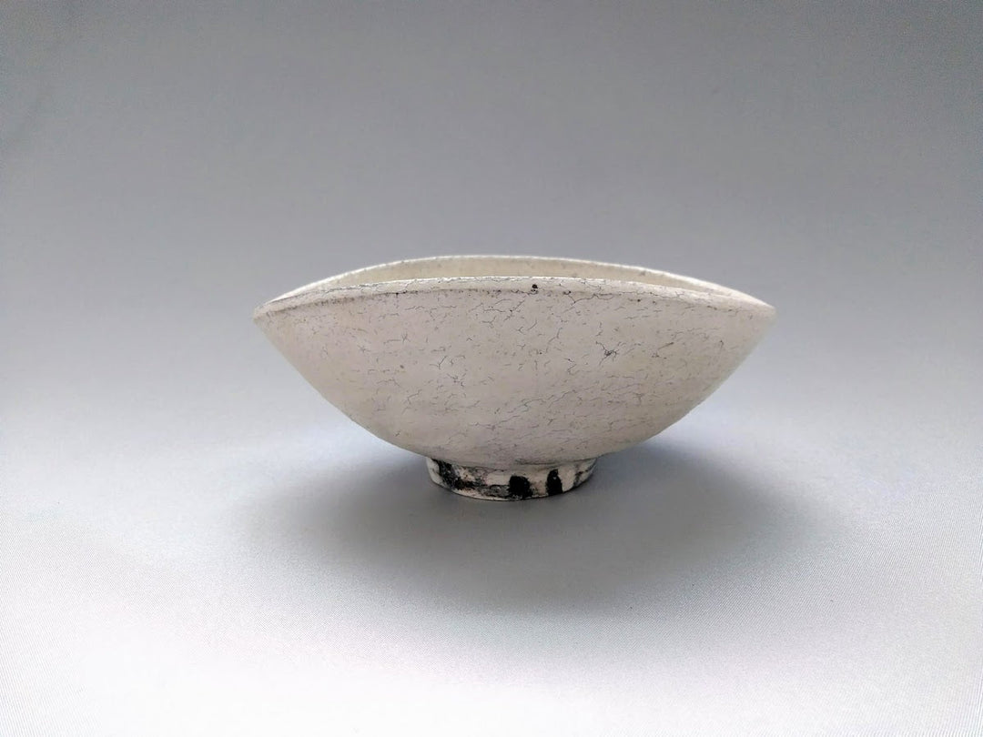 White Slip Ash Glazed Flexed Bowl Large - Crafted By Seiji Okuda