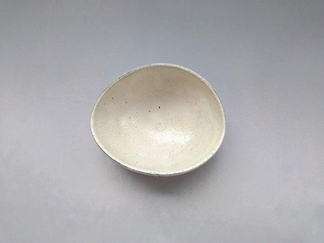 White Slip Ash Glazed Flexed Bowl Large - Crafted By Seiji Okuda